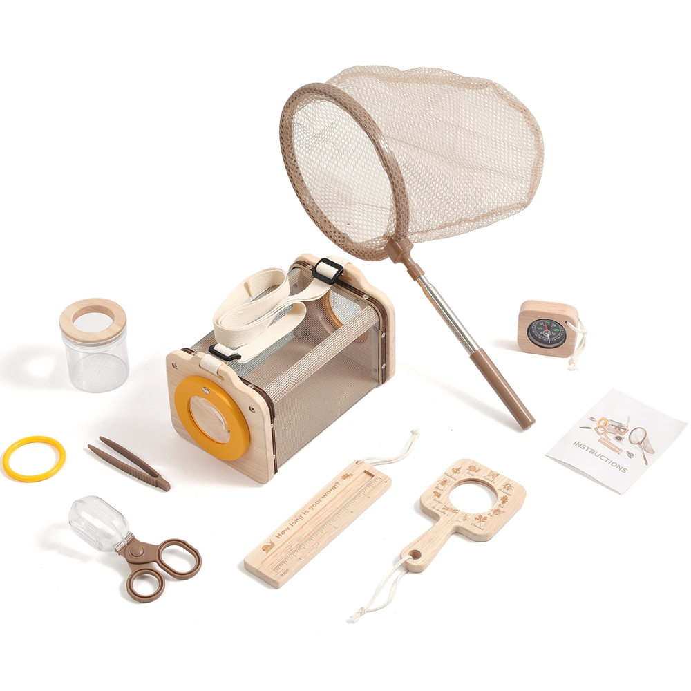 Outdoor Adventure Kit For Kids - Montessori Lernspielzeug Kinder Outdoor-Abenteuer-Sets Entdecker-Kit Insekten-Blatt