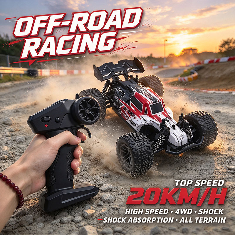 Outdoor Adventure Kit For Kids - Neues RC-Auto 20KM/H Hochgeschwindigkeits-Offroad-Monstertruck 2,4GHz Ferngesteuertes