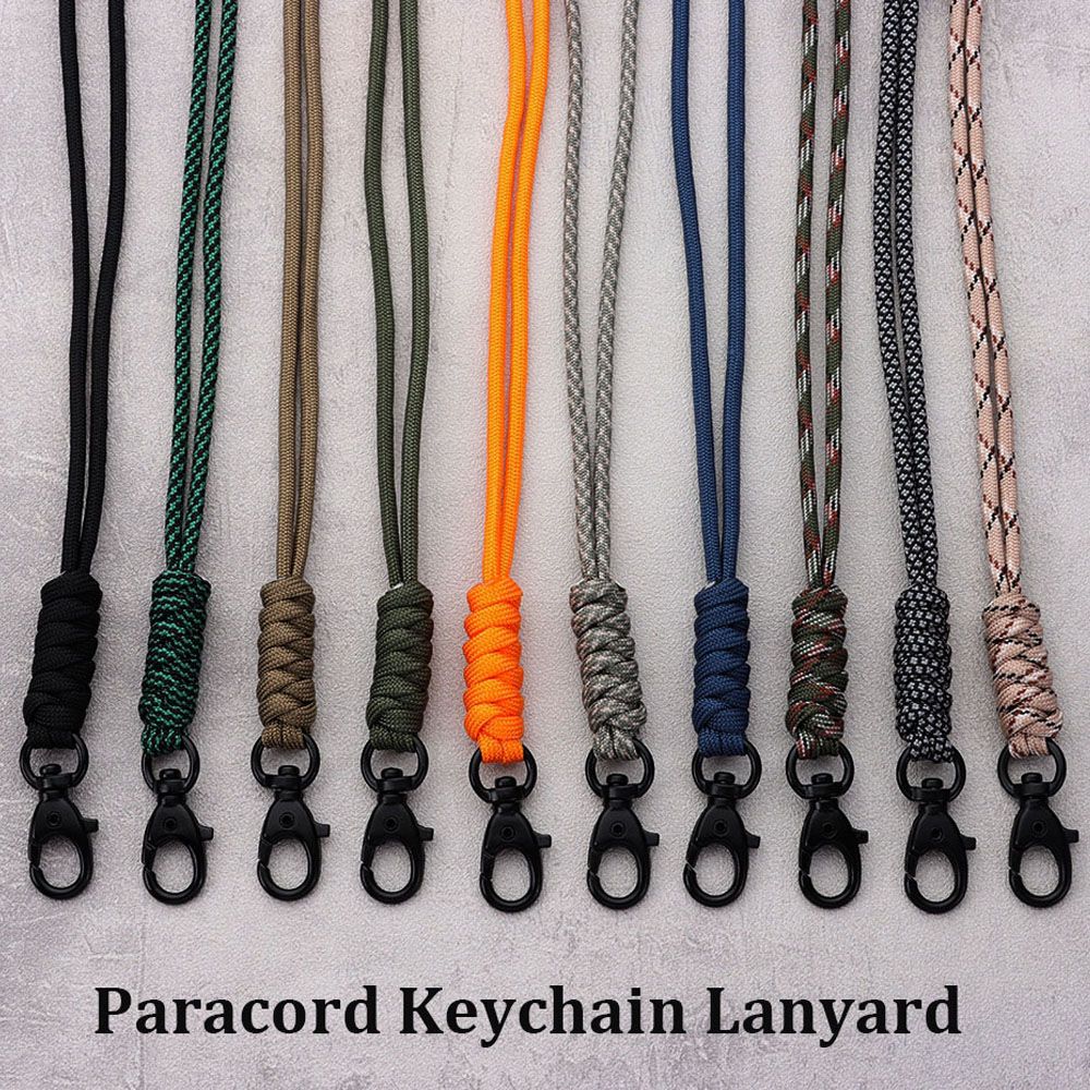 Outdoor Adventure Backpack - Paracord-Schlüsselanhänger, Umhängeband, drehbare Schnalle, hochfeste Fallschirmschnur,