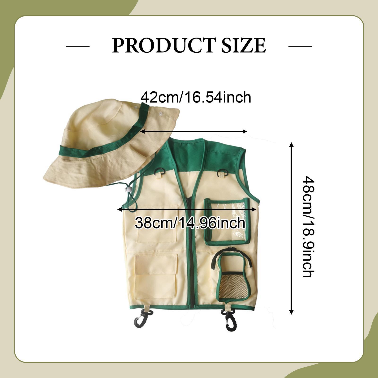 Outdoor Adventure Kit For Kids - Kinder-Abenteuerweste und -Mütze für Rollenspiele und
