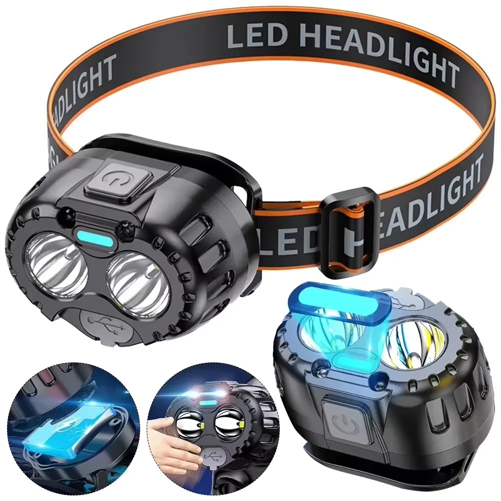 Outdoor Adventure Trips - Leistungsstarke LED-Stirnlampe, IPX4, wasserdicht, Notfall-Stirnlampe, 250